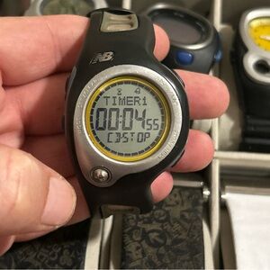 New Balance Black and Silver Sports Watch